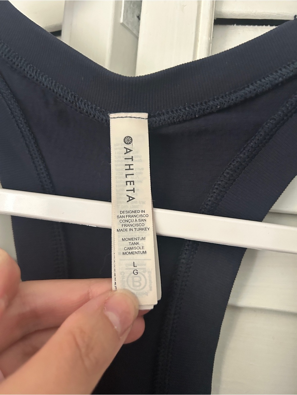 Athleta Navy Fast Track Racerback Tank Top - Picture 4 of 6